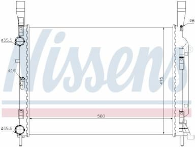 Radiators, Motora dzesēšanas sistēma NISSENS 637628 5