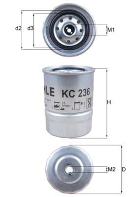 Degvielas filtrs KNECHT KC 236 1