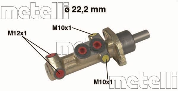 Galvenais bremžu cilindrs METELLI 05-0417 1