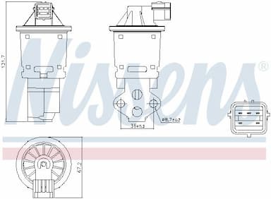 Izpl. gāzu recirkulācijas vārsts NISSENS 98247 8