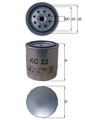 Degvielas filtrs KNECHT KC 22 1