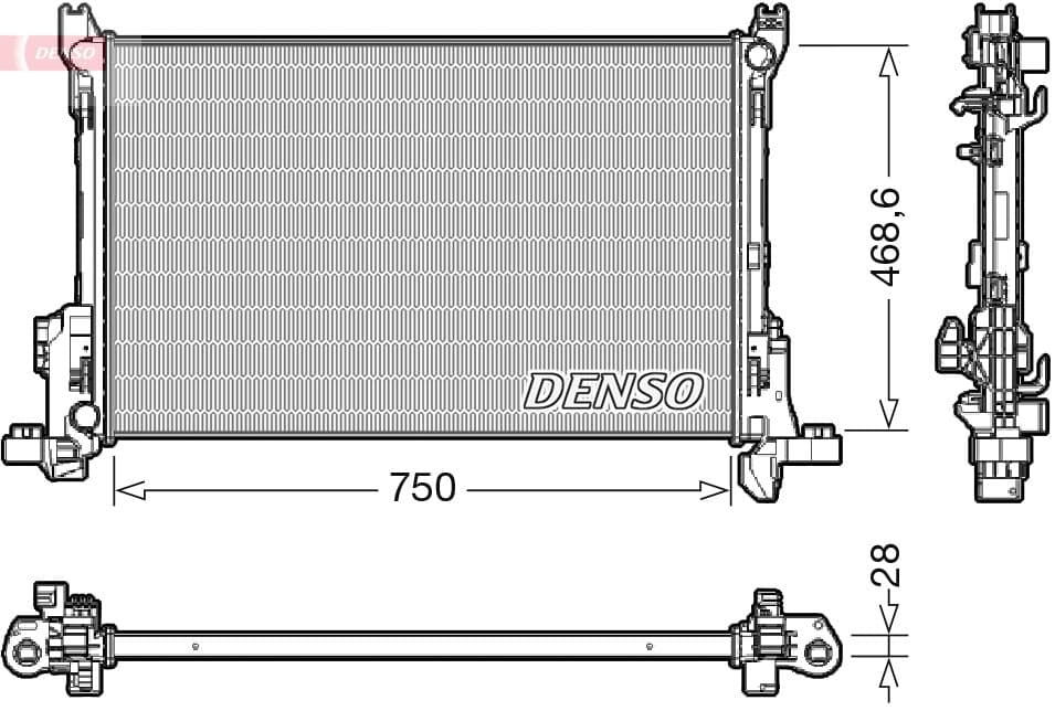 Radiators, Motora dzesēšanas sistēma DENSO DRM09174 1