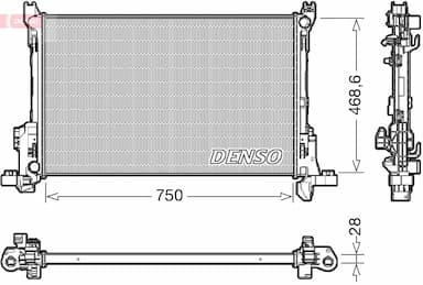 Radiators, Motora dzesēšanas sistēma DENSO DRM09174 1