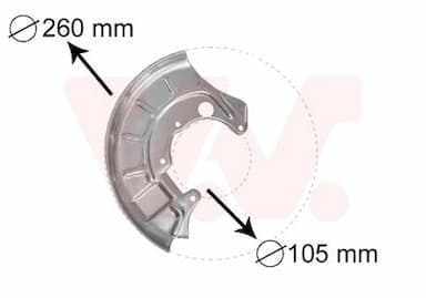 Dubļu sargs, Bremžu disks VAN WEZEL 5812372 1