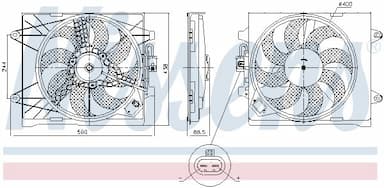 Ventilators, Motora dzesēšanas sistēma NISSENS 85922 7