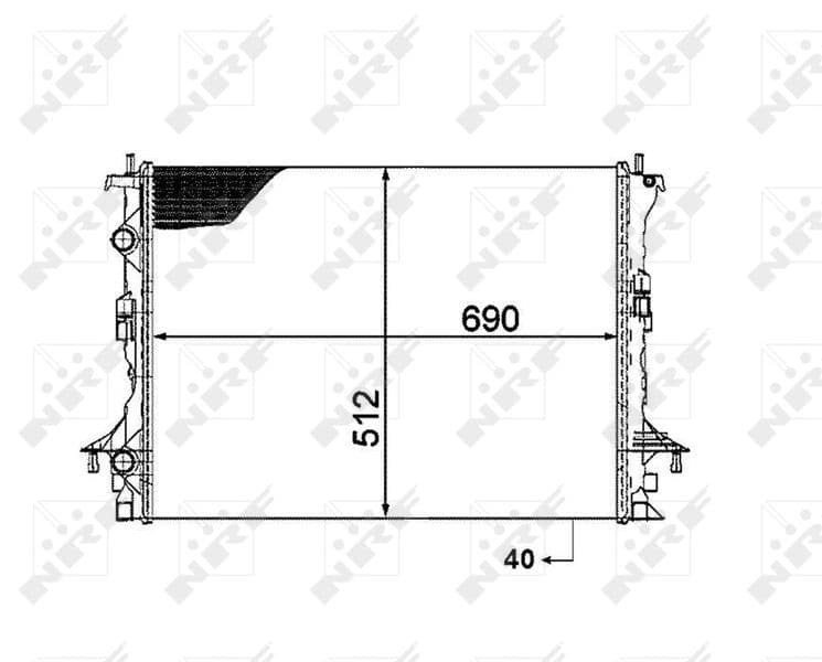 Radiators, Motora dzesēšanas sistēma NRF 53820 1