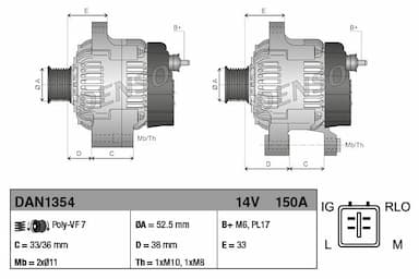 Ģenerators DENSO DAN1354 1