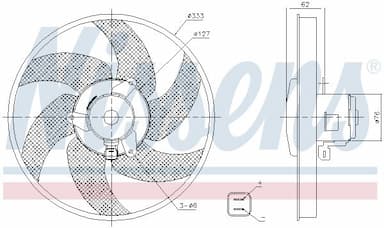 Ventilators, Motora dzesēšanas sistēma NISSENS 85950 7