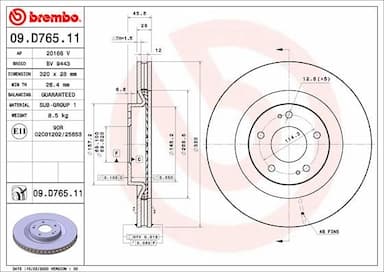 Bremžu diski BREMBO 09.D765.11 1