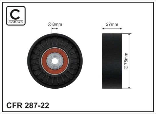 Spriegotājrullītis, Ķīļrievu siksna CAFFARO 287-22 1