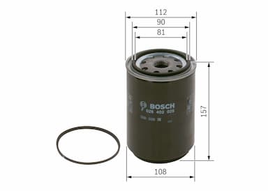 Degvielas filtrs BOSCH F 026 402 025 5