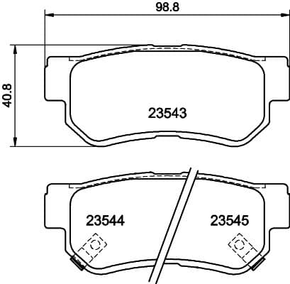 Bremžu uzliku kompl., Disku bremzes HELLA 8DB 355 009-971 1