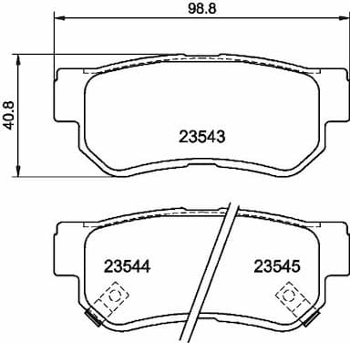 Bremžu uzliku kompl., Disku bremzes HELLA 8DB 355 009-971 1