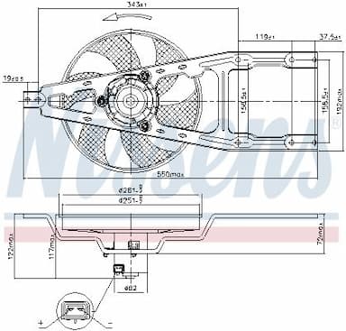 Ventilators, Motora dzesēšanas sistēma NISSENS 85134 6