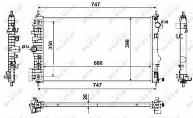 Radiators, Motora dzesēšanas sistēma NRF 53775 1