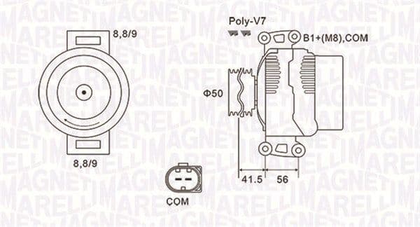 Ģenerators MAGNETI MARELLI 063732108010 1