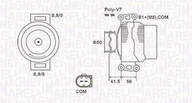 Ģenerators MAGNETI MARELLI 063732108010 1