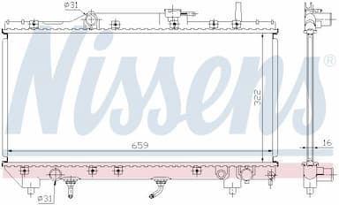 Radiators, Motora dzesēšanas sistēma NISSENS 64806 6