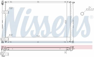 Radiators, Motora dzesēšanas sistēma NISSENS 63935A 6