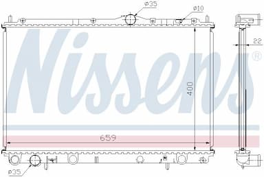 Radiators, Motora dzesēšanas sistēma NISSENS 65559A 5