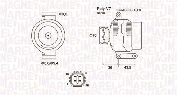 Ģenerators MAGNETI MARELLI 063731980010 1