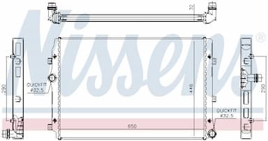 Radiators, Motora dzesēšanas sistēma NISSENS 65309 5