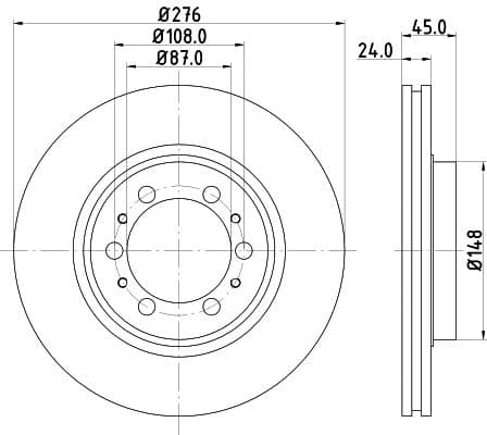 Bremžu diski HELLA 8DD 355 105-131 1