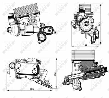 Korpuss, Eļļas filtrs NRF 31751 5