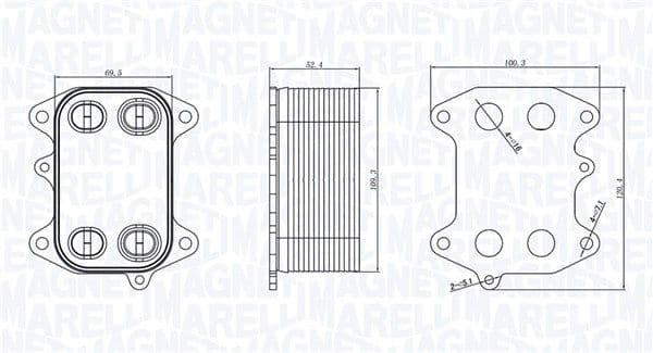 Eļļas radiators, Motoreļļa MAGNETI MARELLI 350300003300 1