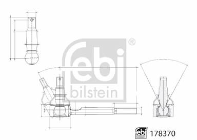 Stūres šķērsstiepņa uzgalis FEBI BILSTEIN 178370 2