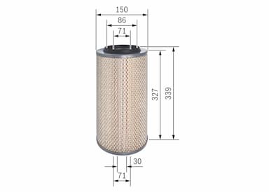 Gaisa filtrs BOSCH F 026 400 322 5