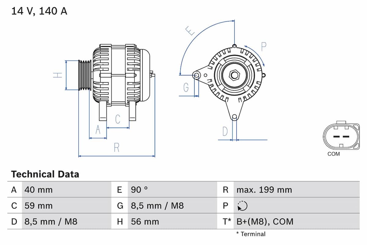 Ģenerators BOSCH 0 986 081 160 1