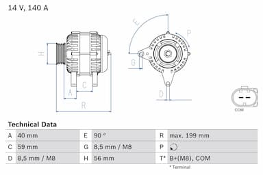 Ģenerators BOSCH 0 986 081 160 1