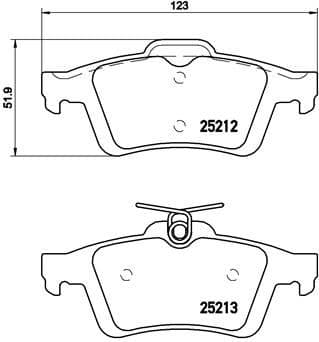 Bremžu uzliku kompl., Disku bremzes BREMBO P 24 148 1