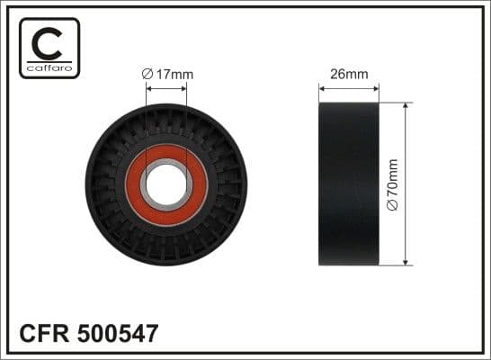 Spriegotājrullītis, Ķīļrievu siksna CAFFARO 500547 1