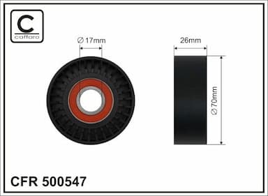 Spriegotājrullītis, Ķīļrievu siksna CAFFARO 500547 1