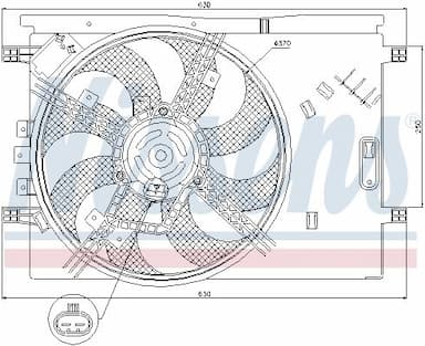 Ventilators, Motora dzesēšanas sistēma NISSENS 85564 5