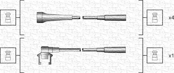 Augstsprieguma vadu komplekts MAGNETI MARELLI 941318111145 1