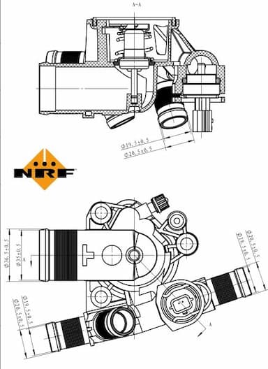 Termostats, Dzesēšanas šķidrums NRF 725045 5