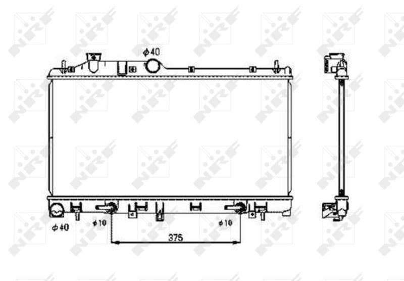 Radiators, Motora dzesēšanas sistēma NRF 53700 1