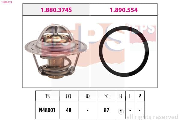 Termostats, Dzesēšanas šķidrums EPS 1.880.374 1