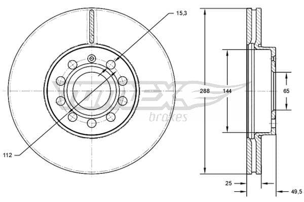 Bremžu diski TOMEX Brakes TX 71-31 1