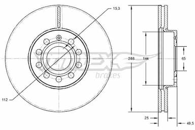 Bremžu diski TOMEX Brakes TX 71-31 1