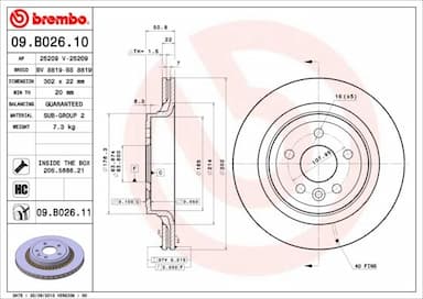 Bremžu diski BREMBO 09.B026.11 1