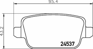 Bremžu uzliku kompl., Disku bremzes HELLA 8DB 355 025-371 1