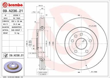 Bremžu diski BREMBO 09.N236.21 1