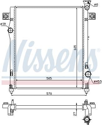 Radiators, Motora dzesēšanas sistēma NISSENS 61030 5