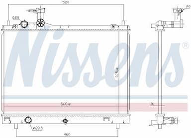 Radiators, Motora dzesēšanas sistēma NISSENS 606700 5