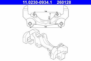 Kronšteins, Bremžu suports ATE 11.0230-0934.1 1