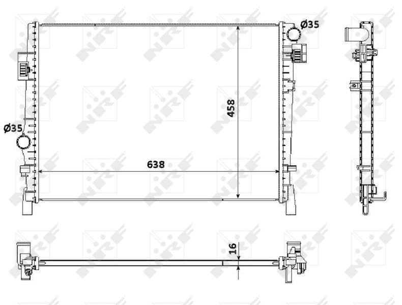 Radiators, Motora dzesēšanas sistēma NRF 53901 1